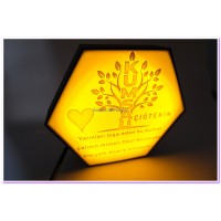 Kişiye Özel Gece Lambası Altıgen  (220vŞerit Led)